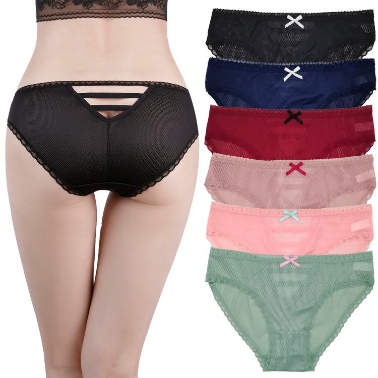 New Style Sexy Mature Ladies Women Fancy Transparent Lace Lingerie Panties