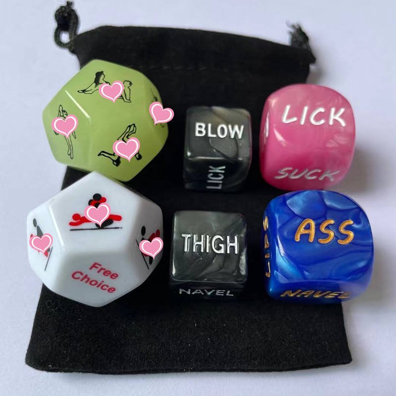 Creative 6pcs/Set Love Position Sexual Foreplay Game Gadgety Erotic Glow in Dark Outercourse Adult Couple Party Sex Love Dice