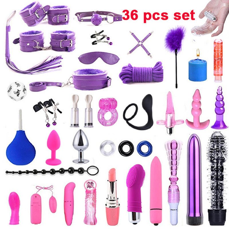 Factory Directly Selling Bdsm Restraints Kits Slave Game Gear Bondage Set Sm Anal Vibrator Accessories With Sex Toys for Couple