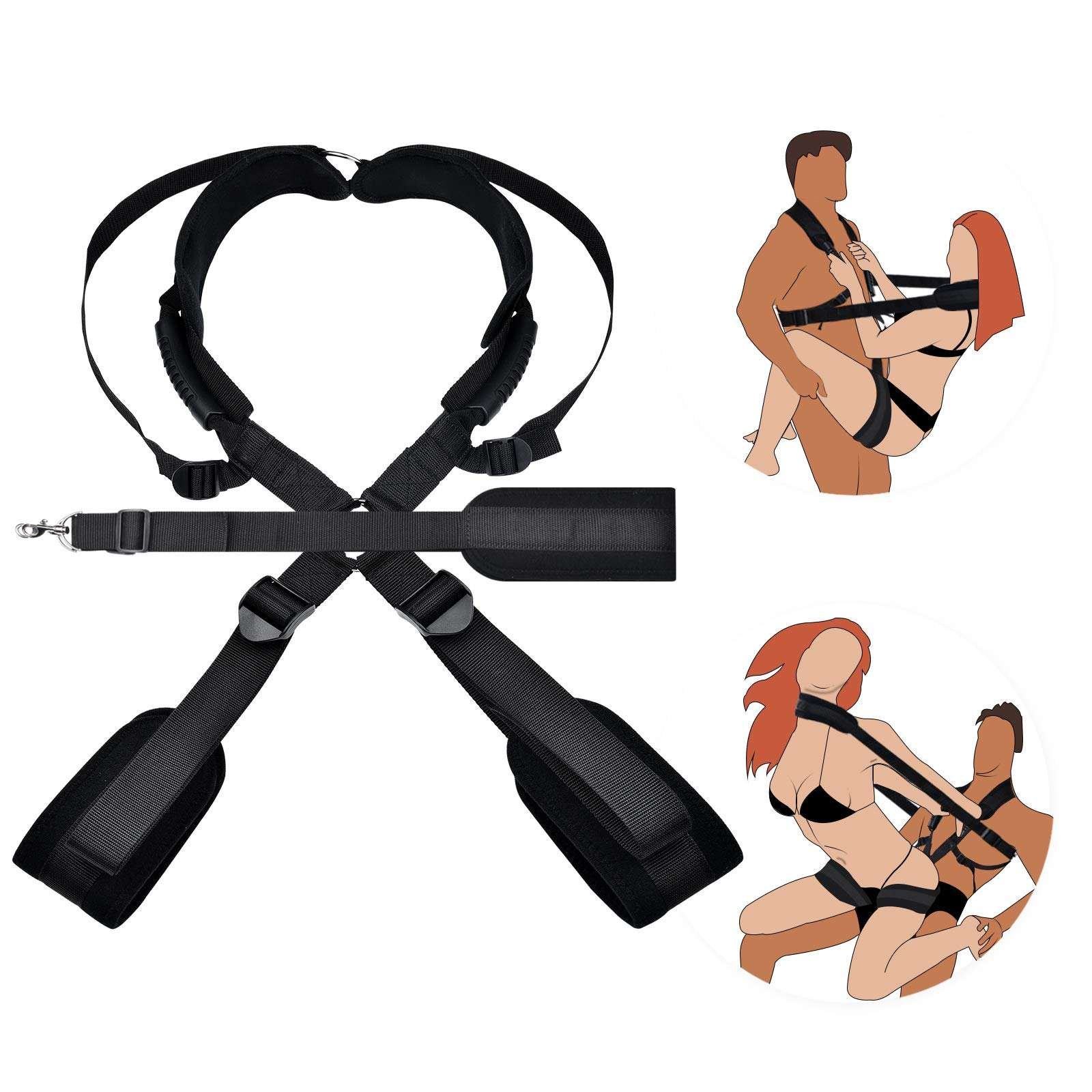 Sex Swing BDSM Sex Toy Set Bondage Restraint with Adjustable Waist Support Belt Adults Body Games Cooperation for Couples