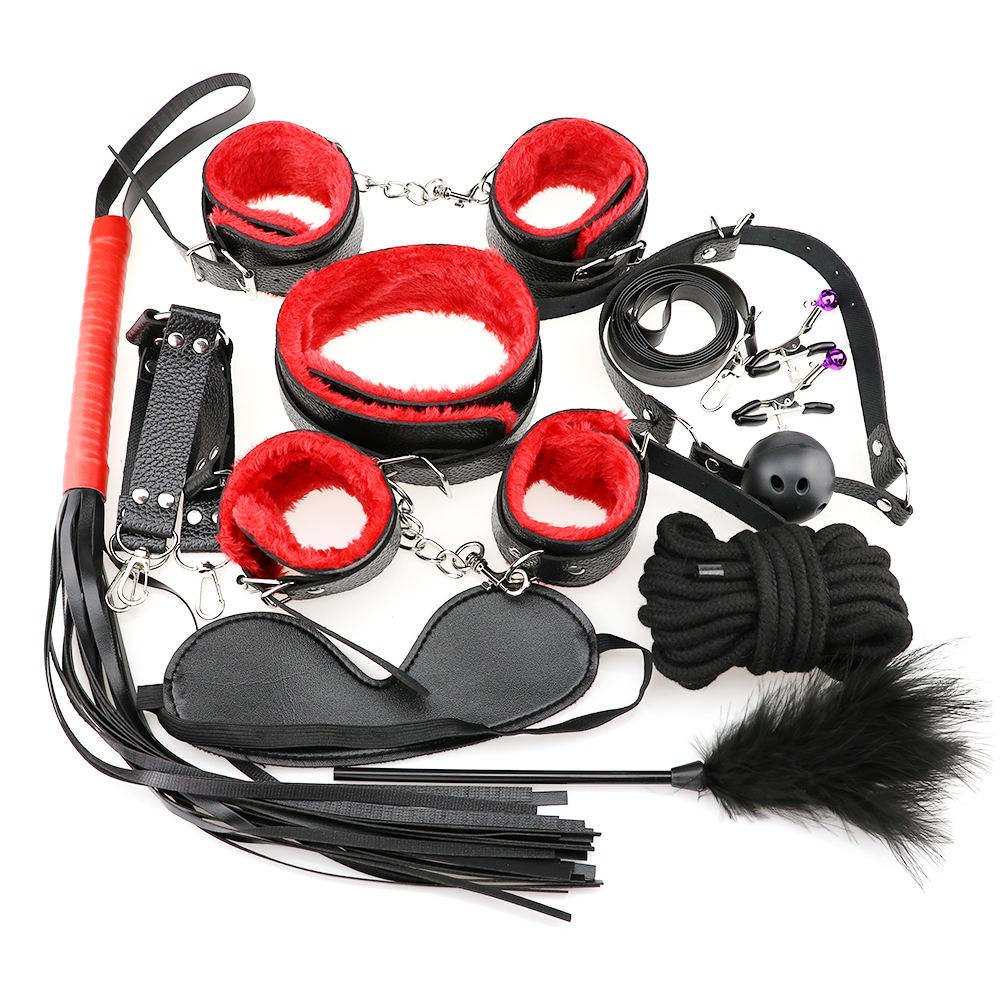 Pu Leather Bondage Kit Fetish Bdsm Adult Game Slaves Bondage Gear Sex Toys Gay Couple Sm