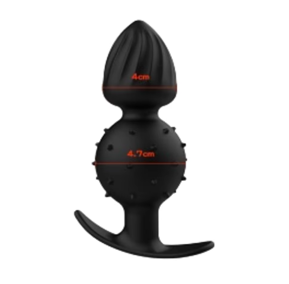 Waterproof Silicone Double Ball Anal Plug Vibrator Outdoor Masturbation Toys for Gay Anal Sex Manual Vibration
