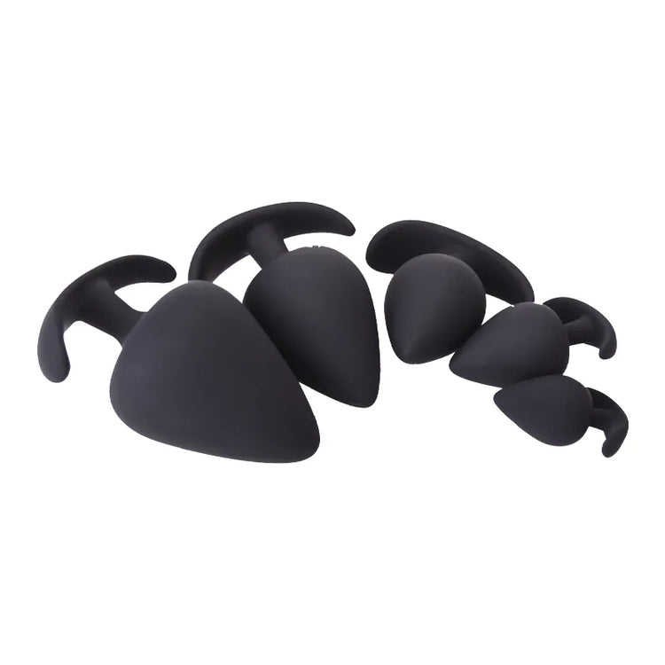 5PCS Anal Masturbation BDSM Sex Toy Anus Dilator Kit Prostate G-spot Massager Silicone Butt Plug Anal Plug Set for Women Men Gay