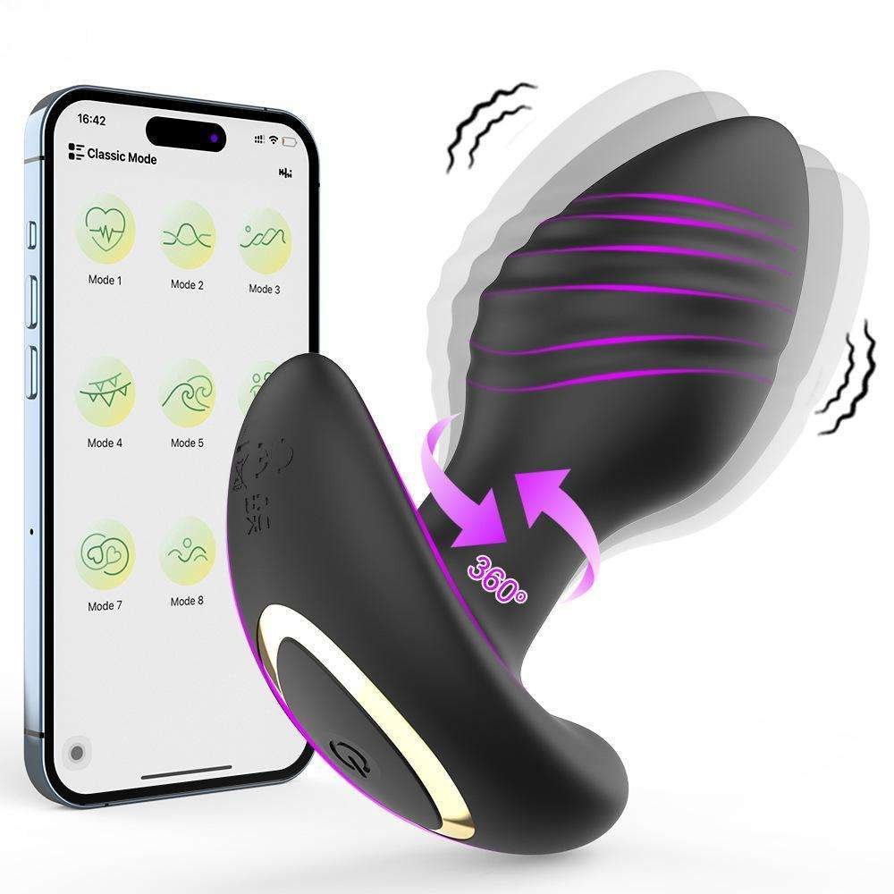 Men's Prostate Massage Anal Thruster Vibrator Remote Control 9 Vibrating Thrusting Butt Plug Silicone Waterproof IPX7