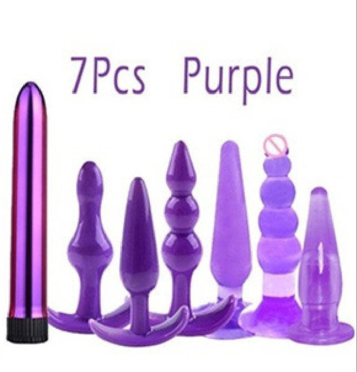 7pcs Silicone Electric Anal Butt Plug Bead Set for Men and Women 100% Waterproof Vibrator SM Anal Plug Toys