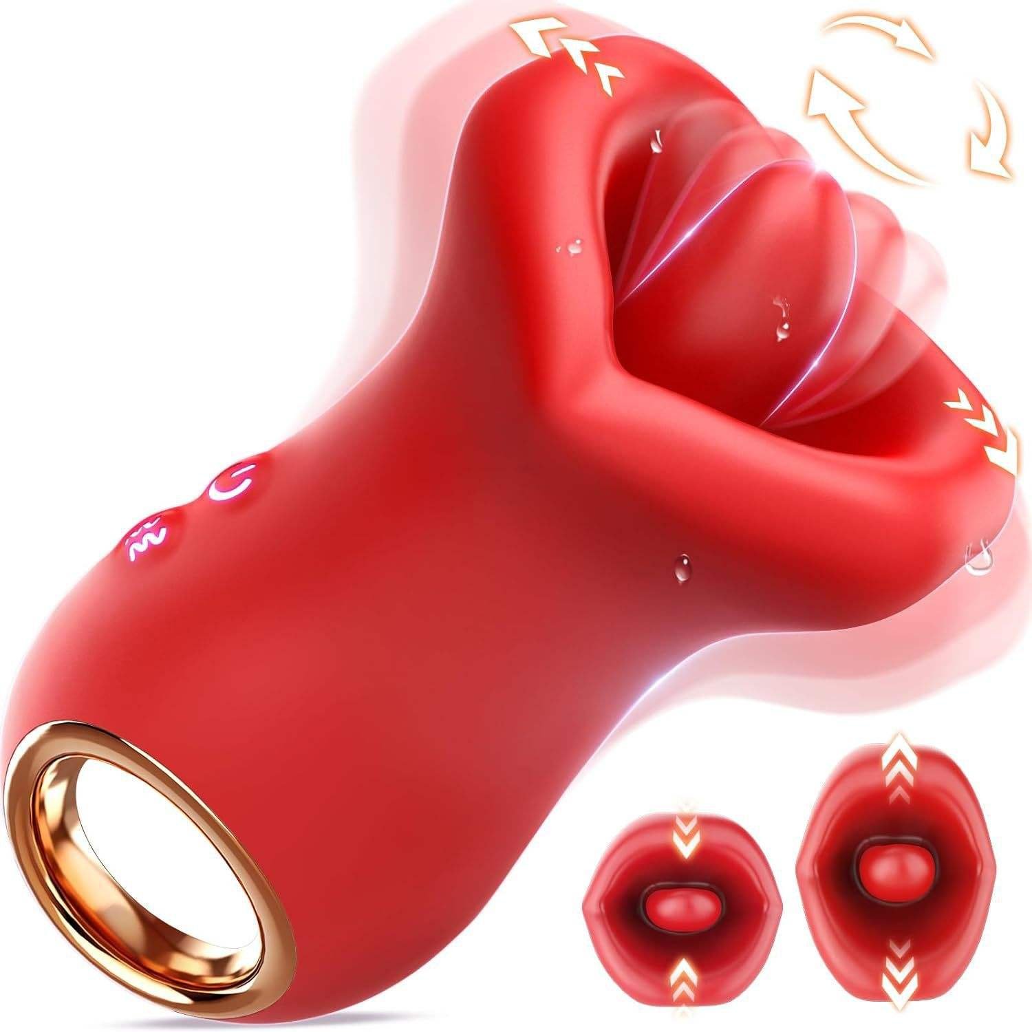 New Release Adult Sex Toy Women's Big Mouth Female Tongue Licking Vibrator Vagina Cunnilingus Nipple Massage Masturbator