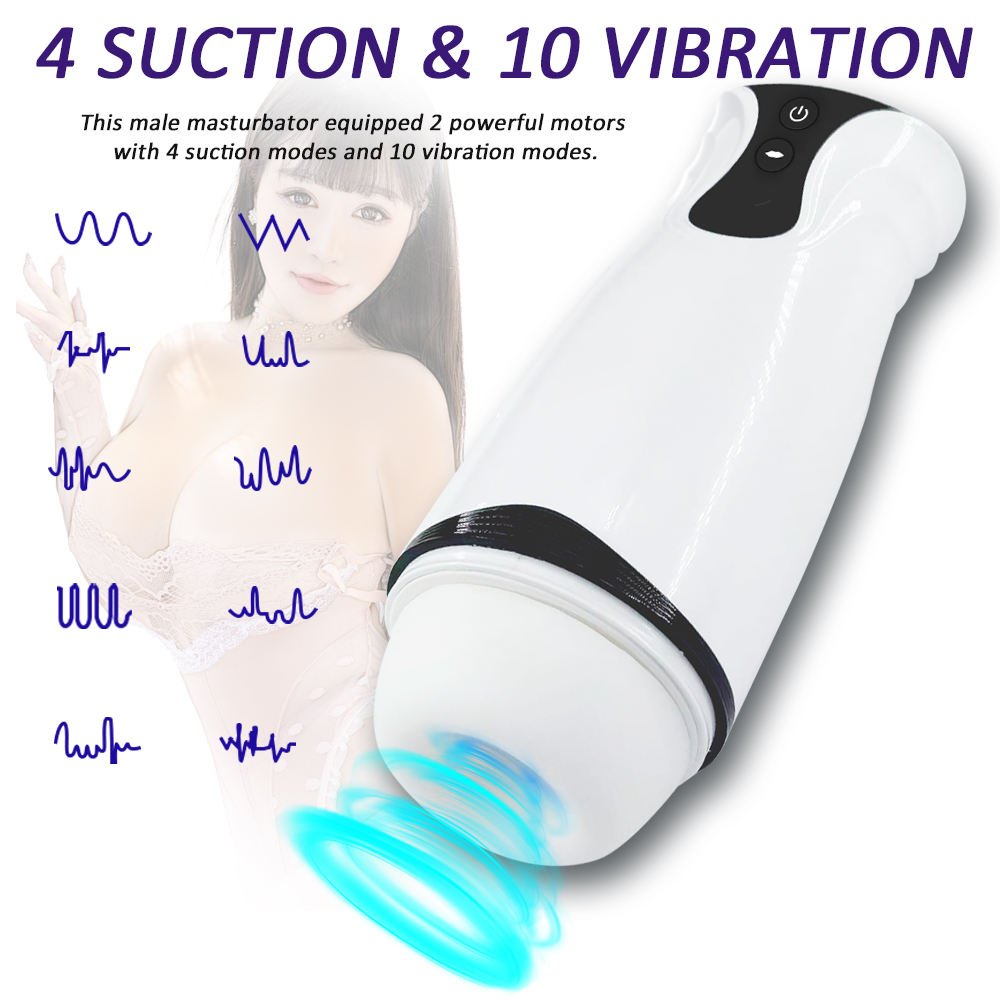 YAQU Five Frequency Suction Ten Frequency Vibration TPE ABS Material Tpe Sucking Masturbator vibrator Toy Men Masturbation Tools