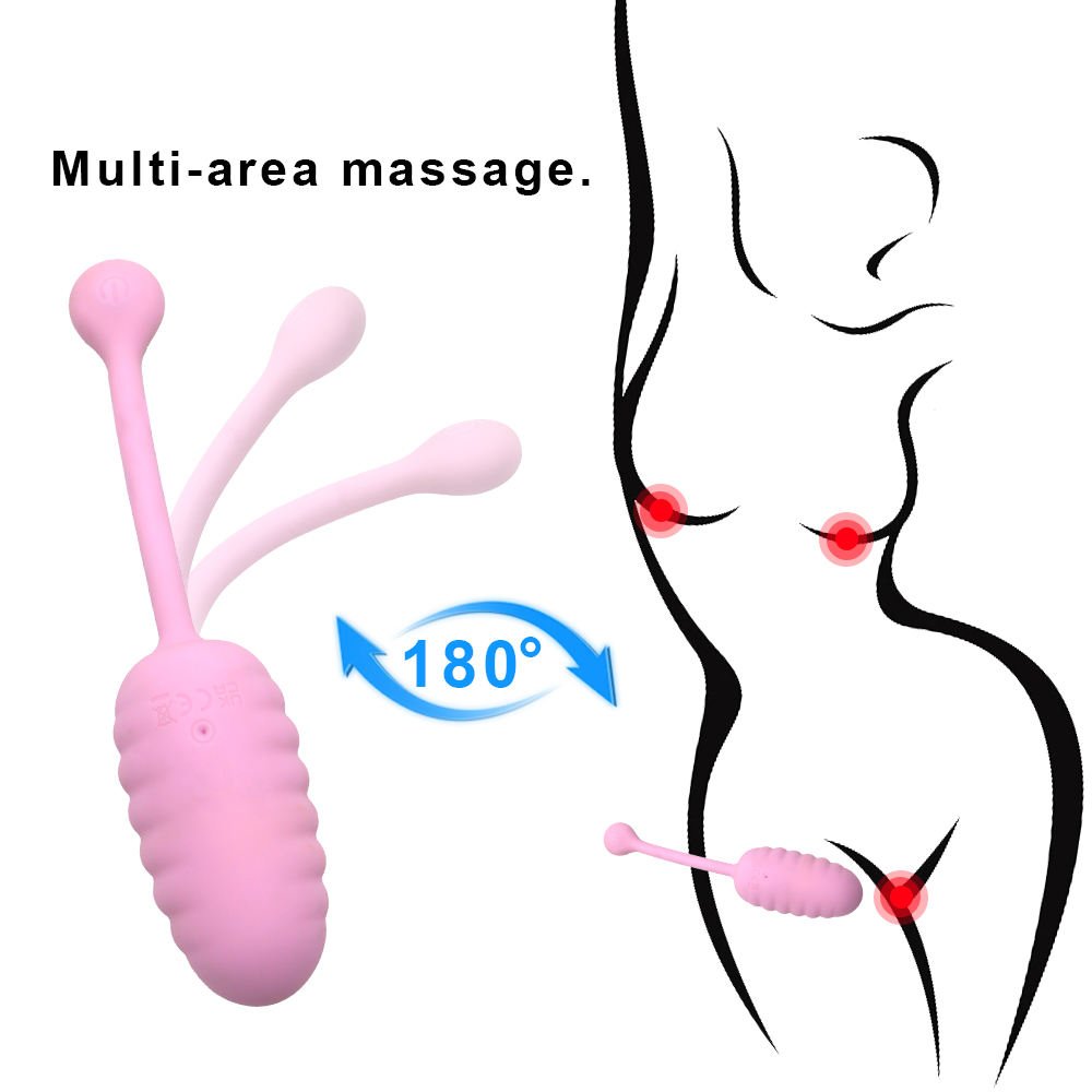 Eggs Shaped Silicone Vagina Balls Masturbators Food-Grade Rechargeable Vibrator IPX7 Waterproof for Women's Clitoral Stimulation